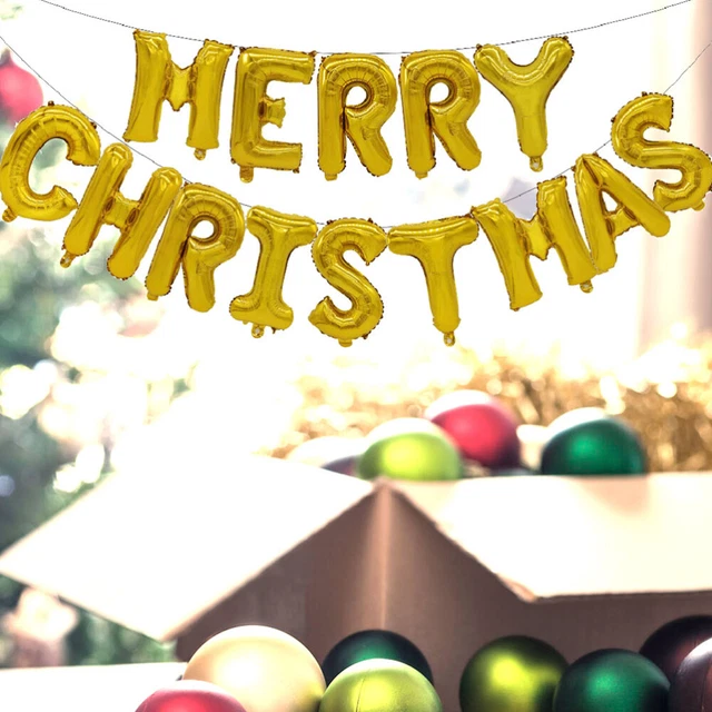 2 Sets Weihnachtsfahne Frohe Weihnachten-Banner Buchstabe Das