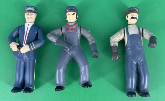 Lot Of 3 Bachmann Train Personnel Figures *G-Scale* Conductor, Fireman & Handler