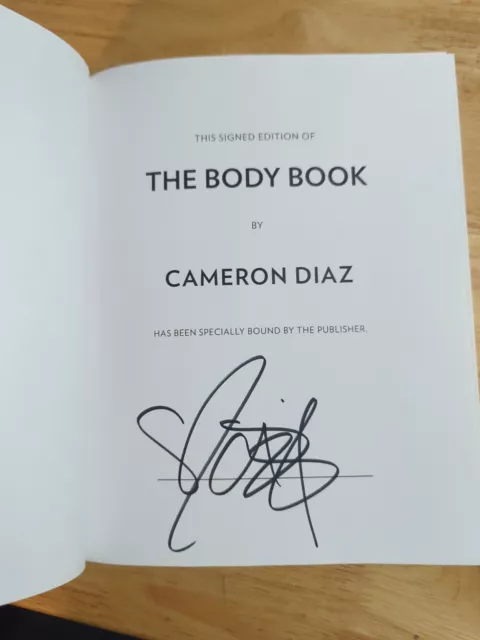SIGNED Autographed THE BODY BOOK by Cameron Diaz - Health Wellness