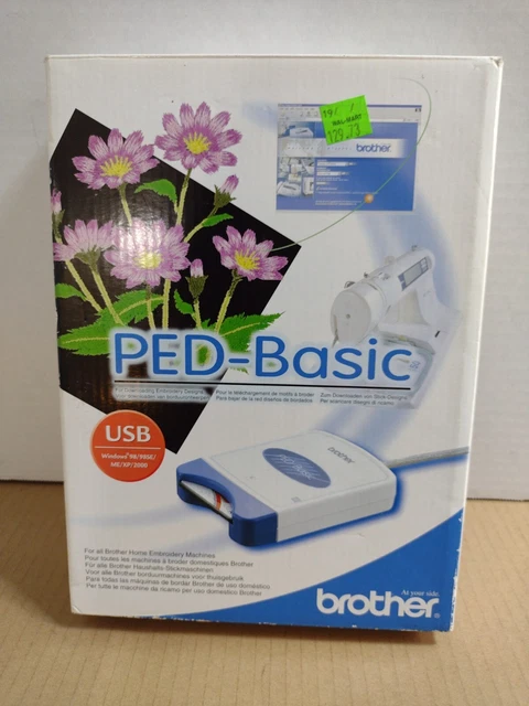 BROTHER PED Diseño Básico de Bordado Caja de Transferencia y Tarjeta CAJA ABIERTA COMPLETA