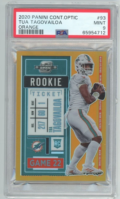 Tua Tagovailoa #23 2020 Panini Contenders Optic Orange Prizm Rookie Rc Psa 9 Nfl