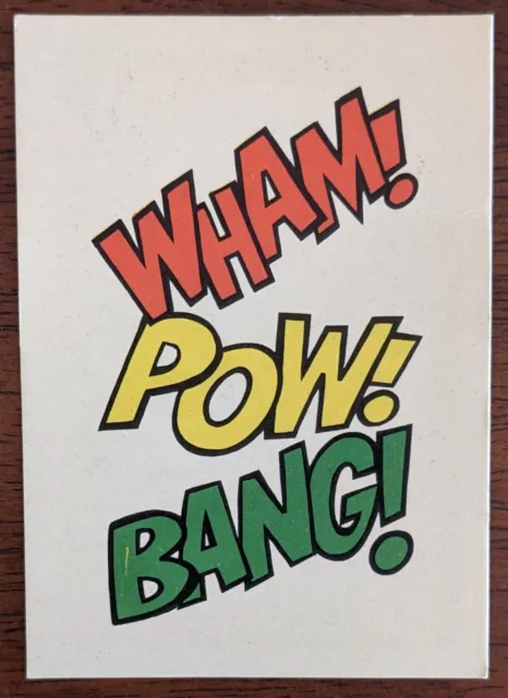 1966 Batman Weeties & Rice Krinkles Card - Wham!, Pow! Bang! - Scarce