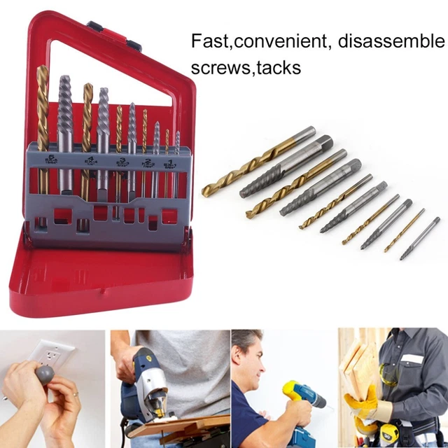 EXTRACTEUR SET MÈCHE Perceuse Haute Résistance Outil Inversé W/1 Métal ...