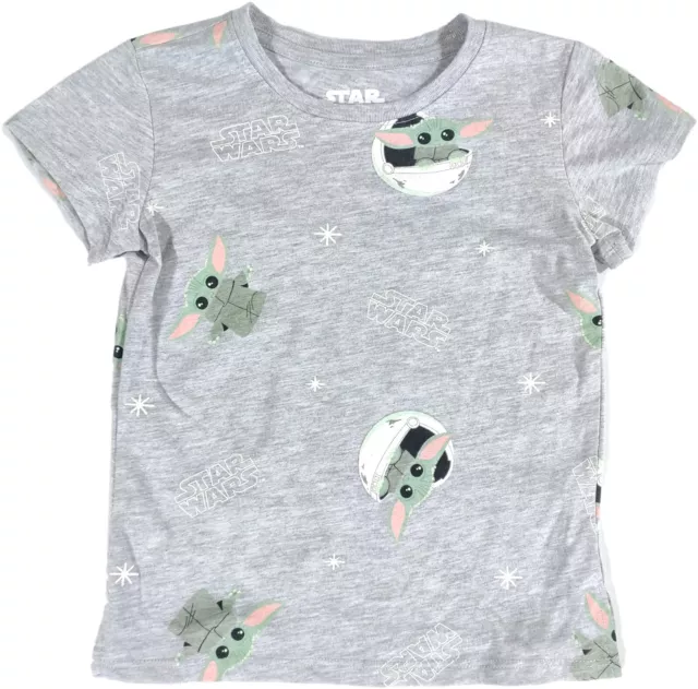 Girls Large 10-12 Baby Yoda T-Shirt Short Sleeve Star Wars Mandalorian Tee Gift