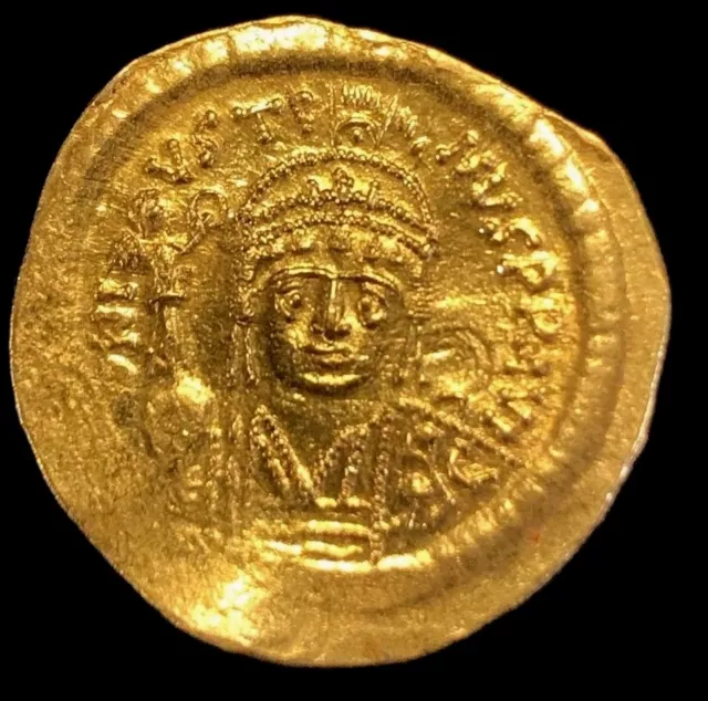 Ancient Byzantine Coin Justin Ii, 565-578 Ad Scarce Solid Gold Coin! Choice!