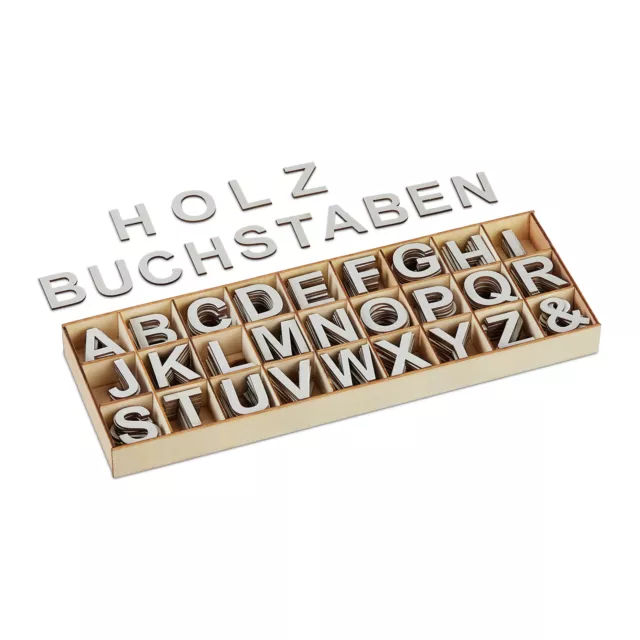 Holzbuchstaben DIY-Buchstaben 324-tlg. Set Buchstaben Bastelbuchstaben Alphabet