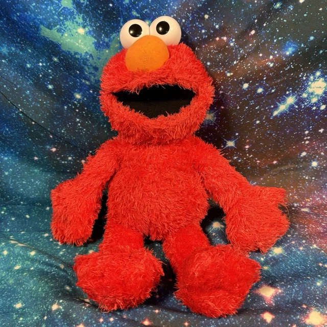 TICKLE ME ELMO Sesame Street Giggling Laughing Soft Plush Toy-Working ...
