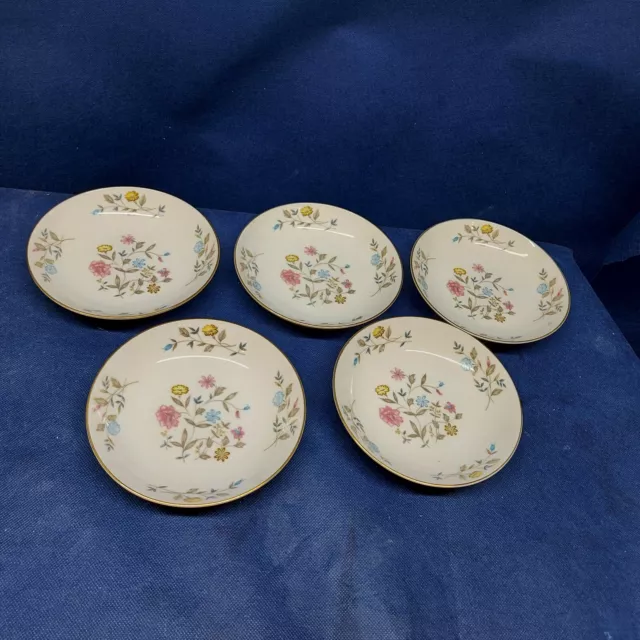 Vintage Flair Fine China "BLOSSOM TIME" Set/5 Fruit Bowls Retired EUC Japan