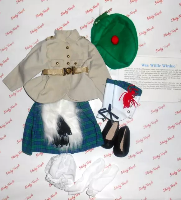 SHIRLEY TEMPLE Danbury mint WEE WILLIE WINKIE  ~dress up doll COMPLETE outfit