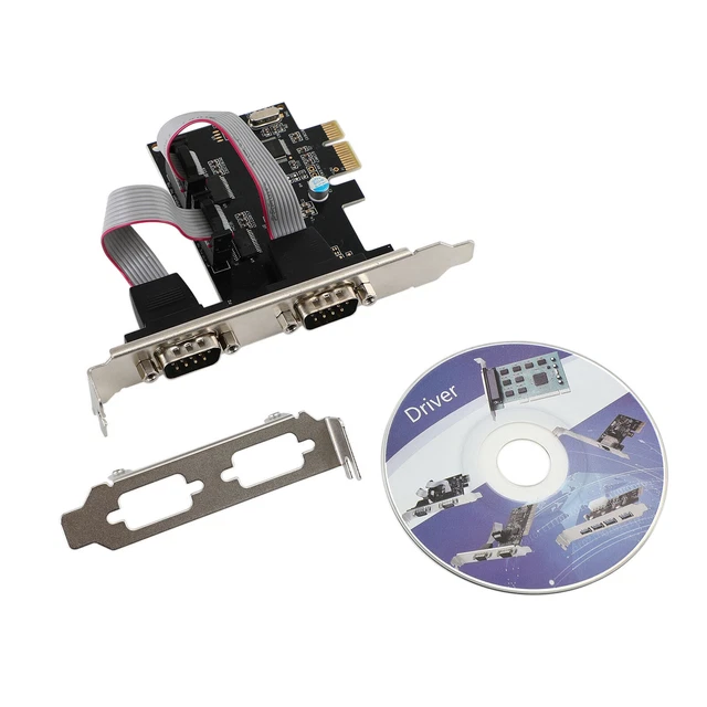PCIE To 2-Port Dual RS232 Serial PCI-E Extender Board Adapter Card WCH382 Chip## 2