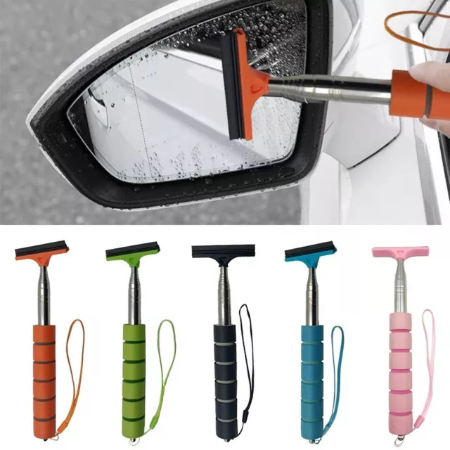 Stainless Steel Window Wash Cleaning Brush Retractable Wiper  Auto