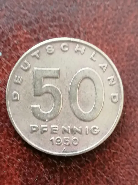 Nachlassauflösung Münzen DDR 50 Pfennig 1950 A