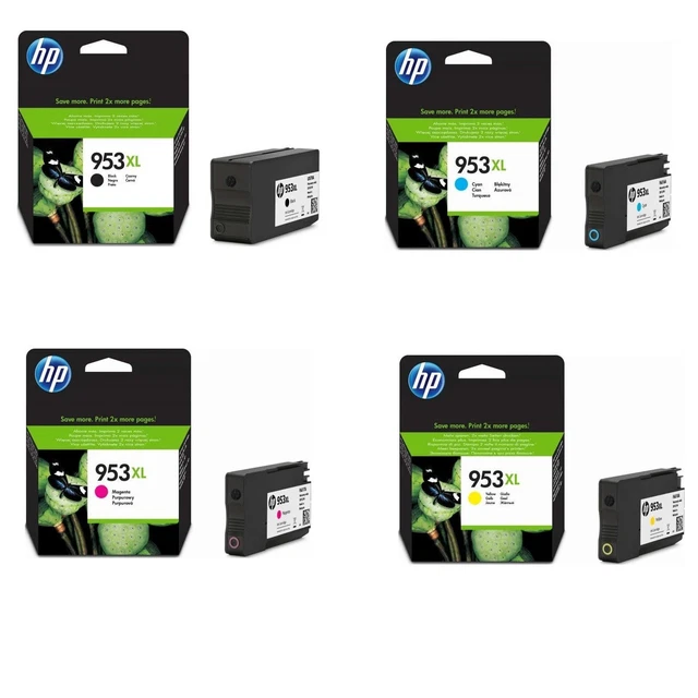Kit 1 4 5 Cartucce Originali Hp 953Xl Bk C M Y L0S70Ae F6U16Ae F6U17Ae F6U18Ae