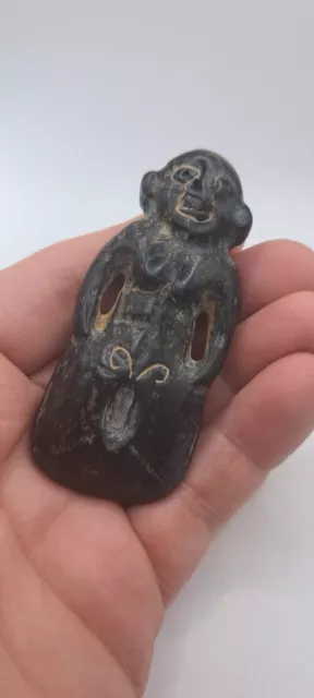 Chinese OLD Hongshan Stone / Jade Hand  Carved Amulet / pendant