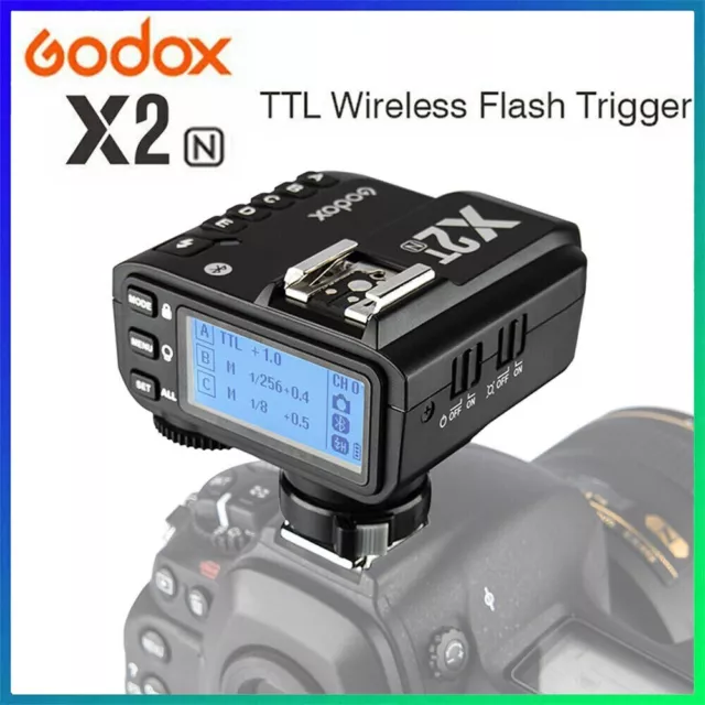 AU Godox X2T-N TTL HSS Bluetooth Flash Speedlite Trigger Transmitter For Nikon