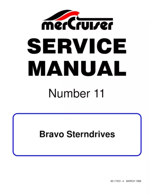 Repair manual for Bravo Sterndrives Mercury Mercruiser No 11