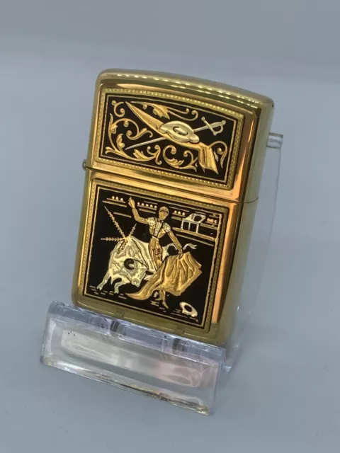 Zippo lighter Toledo serie 1994 Matador UNFIRED - Damascene gold