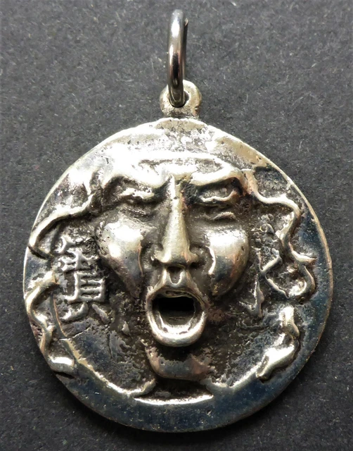 Paul Bishop Original Pendant White Metal 7/8' Diameter  Can. Ship $1.99 Comb. Sh
