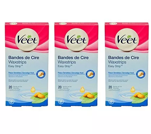 Veet Bandes de Cire pour Sensible Peau - 20stk. (3 Il Paquet