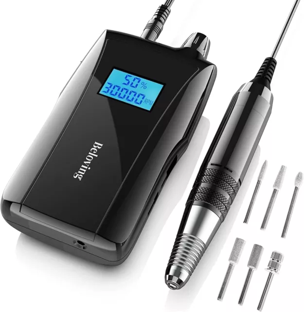 Fresa per unghie professionale senza fili manicure pedicure 30000 giri/min