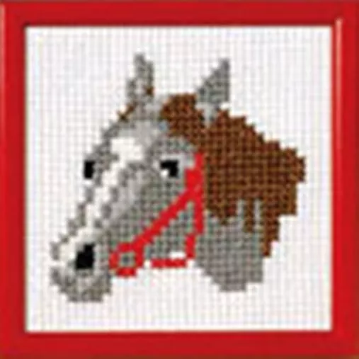 2 Beginner Cross Stitch Kits -Porcupine and Elephant - My First