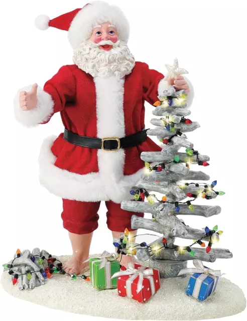 Department 56 Possible Dreams Santa by The Sea Driftwood Masterpiece Tree Lit