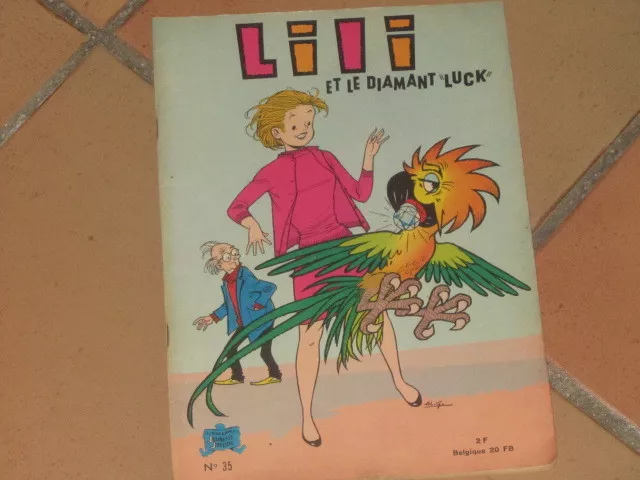 Lili et le diamant "Luck" - Album n°35 - réédition plastifiée / 1970 - TBE