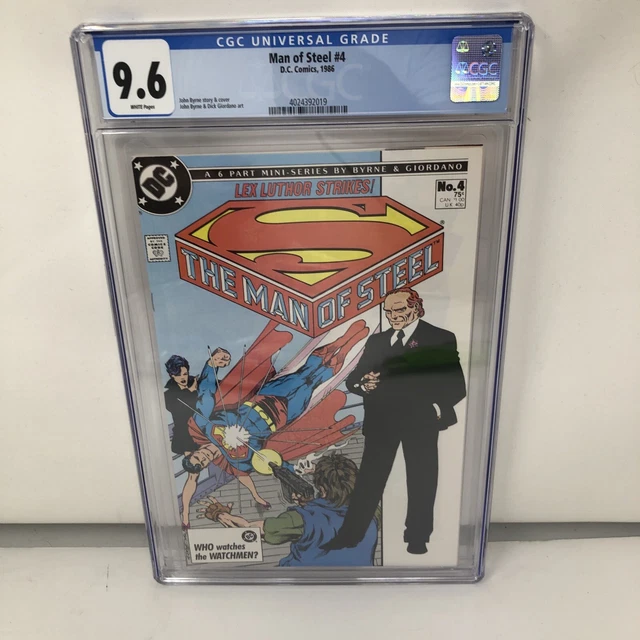 Man of Steel #4 CGC NM/M 9.6 White Pages Superman Appearance! DC Comics 1986