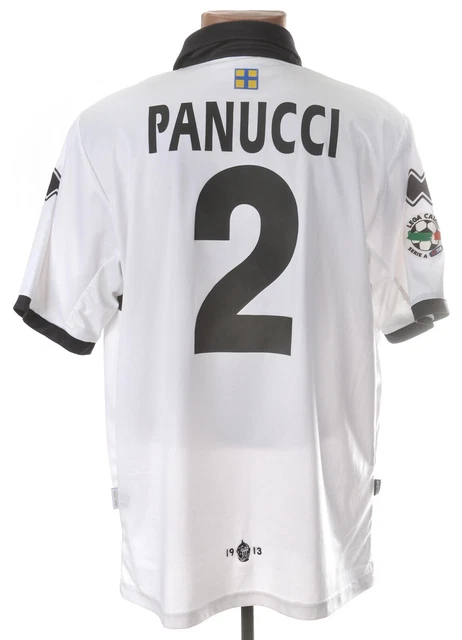 Maillot De Football Domicile Parme FC 2009/2010 Porté En Match - Taille XL, Joueur Panucci N°2