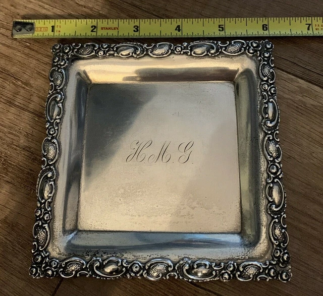 Rare Shreve Crump & Low Sterling Silver Tray Solid 925 Sterling Silver 3.86oz