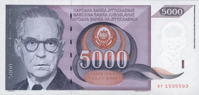 Jugoslawien / Yugoslavia P.111 5000 Dinara 1991 (1)