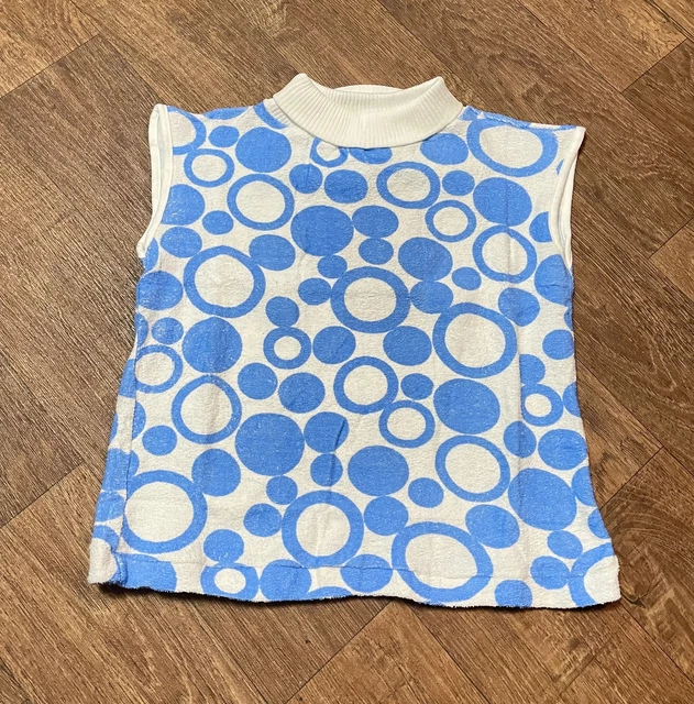 Vintage bambini | anni '70 vintage stampa cerchio deadstock per bambini età superiore 6-7 retrò