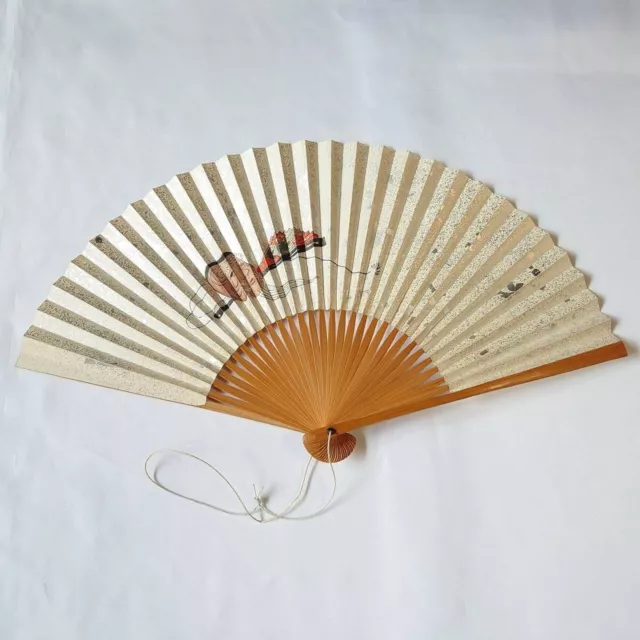 Japanese Fan Paper Suehiro Old man 197mm Folding fan Hand Fan Sensu Oogi Unused