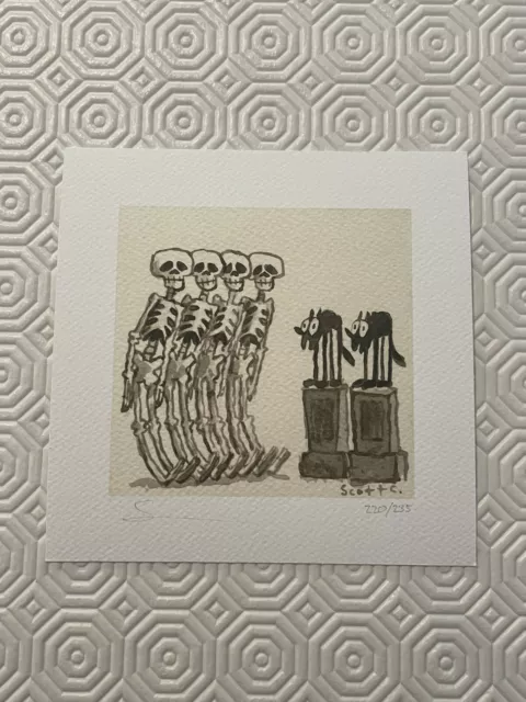 Scott C Great Showdowns The Skeleton Dance 1929 Disney 5""x5"" Ltd Edition