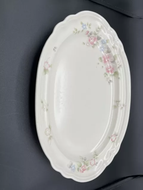 Pfaltzgraff Tea Rose Pattern 14 1/2 Large Oval Serving Platter