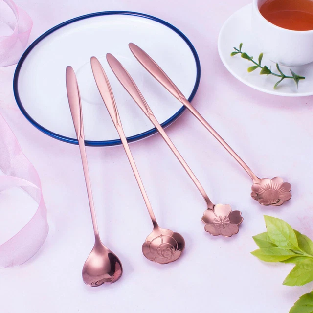 3 piezas cuchara de metal creativo cuchara de café para mezclar tratamiento buffet