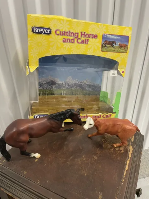 Classic Breyer #1436 Spirit of the West Cutting Horse And Calf