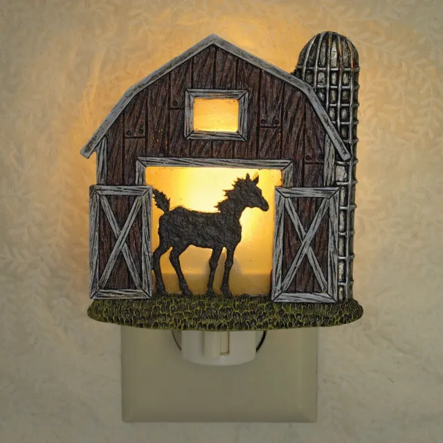 Barnyard Themed Horse In Barn Home Kitchen Night Light