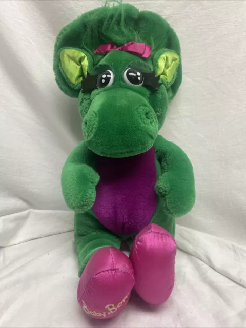 BABY BOP Plush Green Dinosaur Lyons Group Stuffed Animal 1992 Barney & Friends