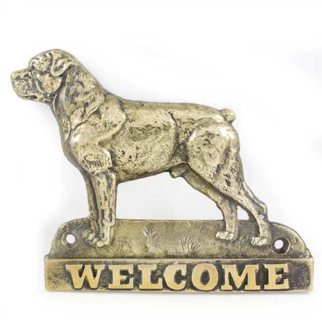 Rottweiler - brass tablet with image of a dog, Art Dog USA