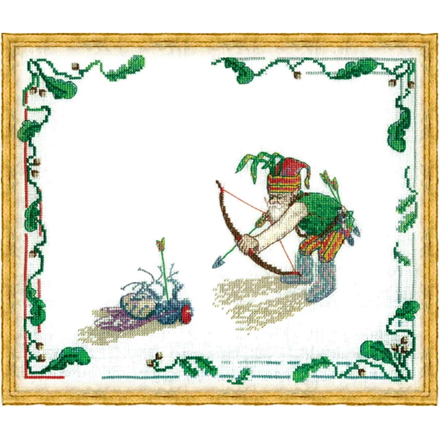 GRILLE POINT de CROIX, points comptés - COEUR BONHEUR + charm - réf : 4004 | Mercerie Loisirs et Passion