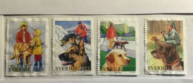 Timbres de SUEDE    N° 2191 à 2194 oblitéré  2001