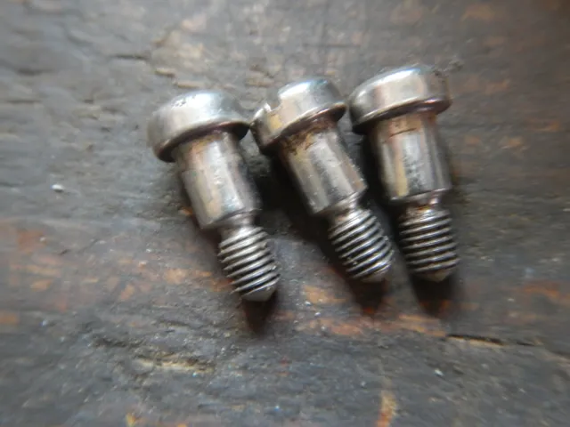 3 Vintage Plated Mount Screws For Early Double Duty 14" Delta Band Saw Fence