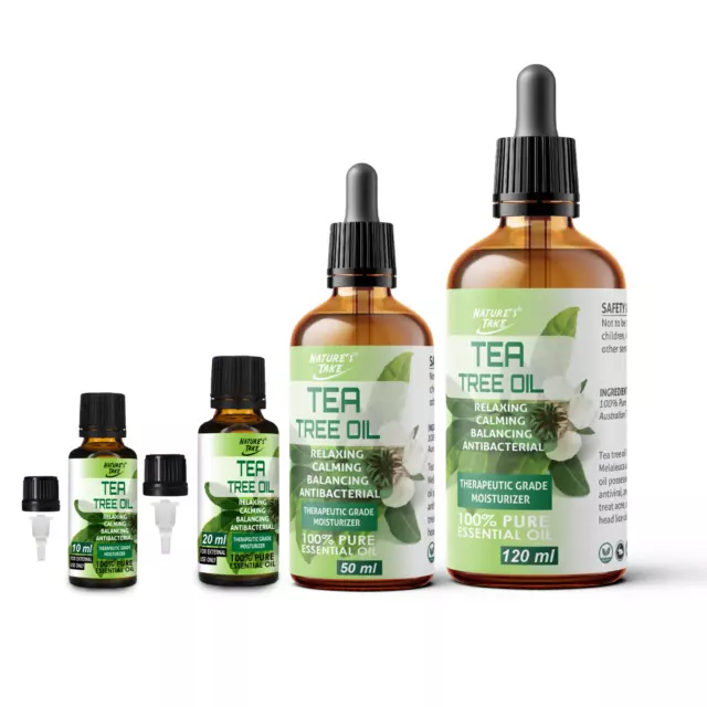 100% Pure Tea Tree Essential Oil Certified Organic Face Skin Hair Aromatherapy