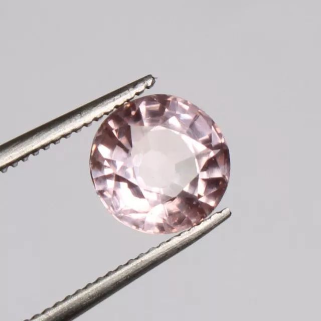 Morganite de couleur rose naturelle, 2.00 ct, coupe ronde, pierre précieuse...