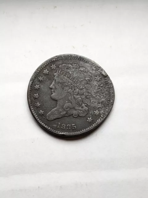 1835 Classic Head Half Cent (Damaged)