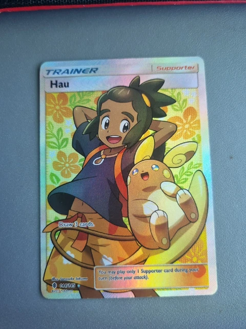 Pokemon Card Hau 144/145 Guardians Rising Trainer Full Art Ultra Rare