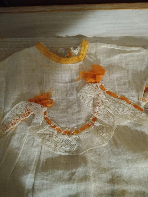 Exceptionnelle robe ancienne du XIXe de poupée ancienne Jumeau ou autre 2
