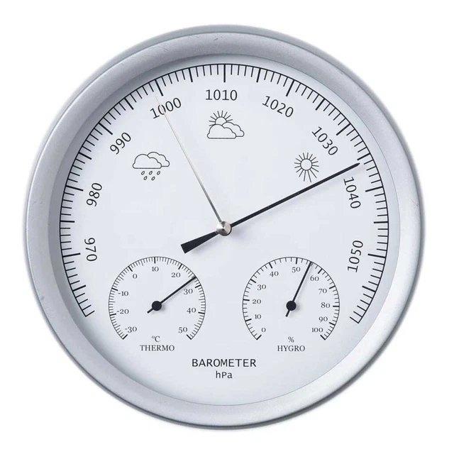 Nature stazione meteo 3 in 1 barometro con termometro igrometro 20 cm 6080081 N