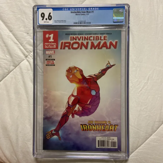 Invincible Iron Man 1 Cgc 9.6 1St Cover App Riri Williams Ironheart 2016 Marvel